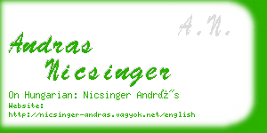 andras nicsinger business card